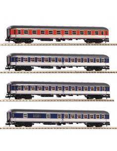 Passenger set Popfarbener DC-Zug DB Ep IV N