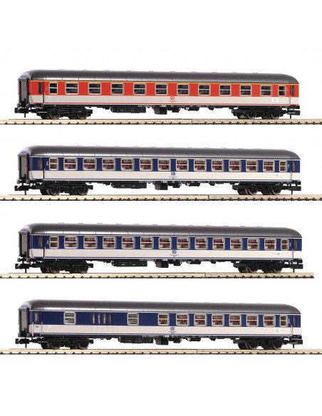 Passenger set Popfarbener DC-Zug DB Ep IV N