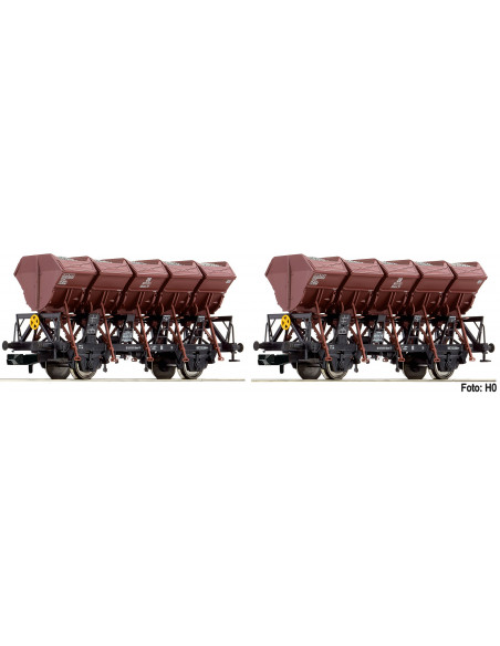2 piece set dump wagons type Ommi 51DB Ep III N