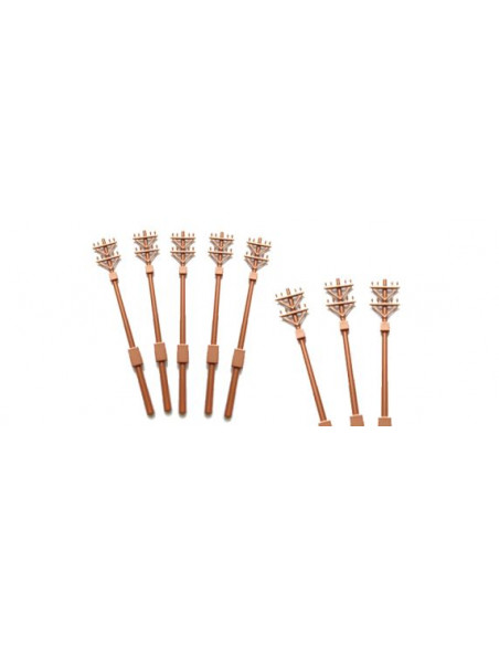 Set 10 Postes de luz doble con caja de registro N