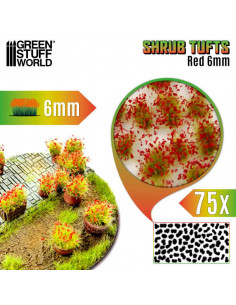 Shrub Tufts 6mm self-adhesive Red