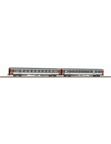 Set passenger car and baggage car Corail SNCF Ep IV N