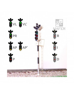 Semáforo de 3 aspectos + Señal triple dirección HO