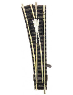 Turnout left with current-conducting frog N