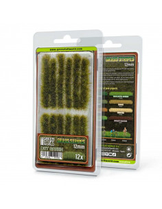 Tiras de Cesped 12 mm Verde Seco