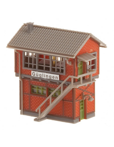Half-timbered signal box with external staircase Z