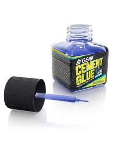 Blauer Plastikkleber mit Pinsel 40ml