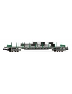 Vagon RENFE cargado con planchas de acero N