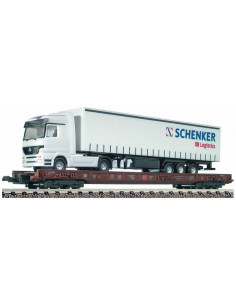 Low floor wagon with truck DB SCHENKER Ep V N