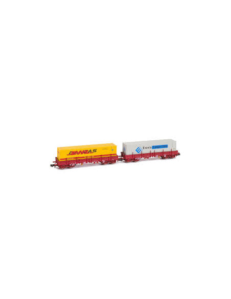 Set vagones Remms SNCF DHL DANZAS EWALS CARGO N