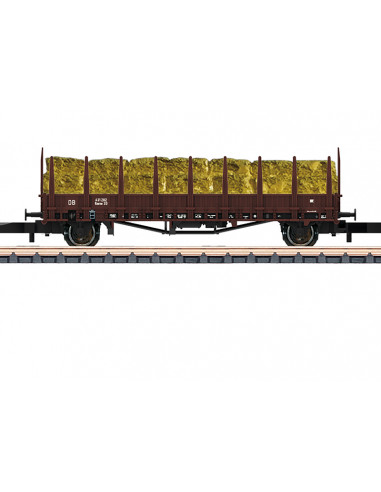 Vagon plataforma DB con carga de paja Z