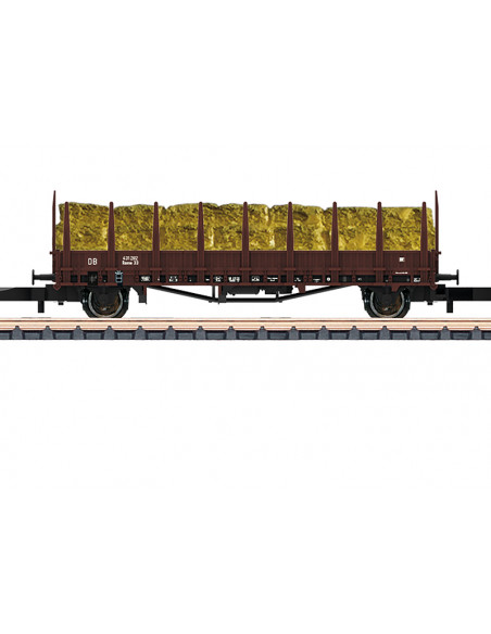 Vagon plataforma DB con carga de paja Z