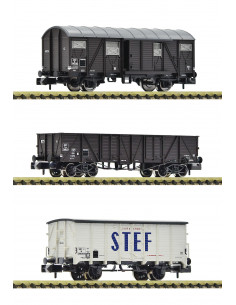 3 piece set goods wagons SNCF Ep III N