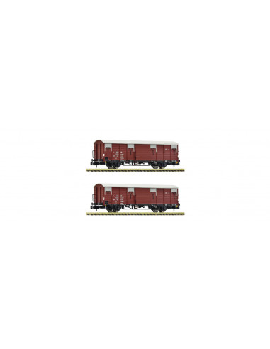 2 piece set covered goods wagons DR Ep VI N