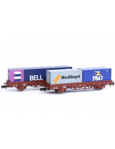 Set dos plataformas portacontenedores BELL Nedlloyd P&O N