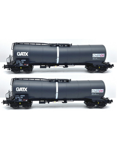 Set tank wagons GATX Chemoil Zacns Ep VI HO