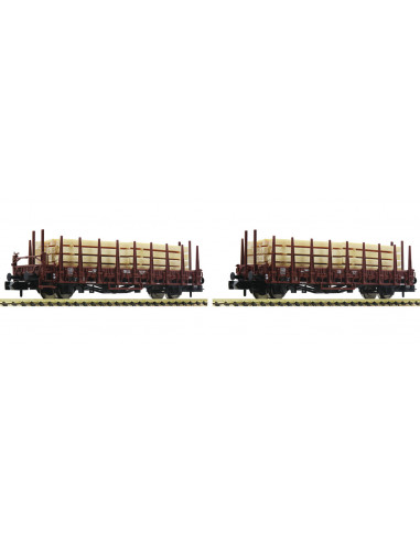 2 piece set stanchion wagons with wood DB Ep III-IV N