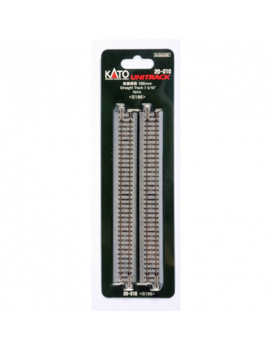 4 vias rectas 186 mm N KATO UNITRACK