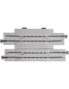 Dos tramos de vía recta para paso a nivel 124 mm N