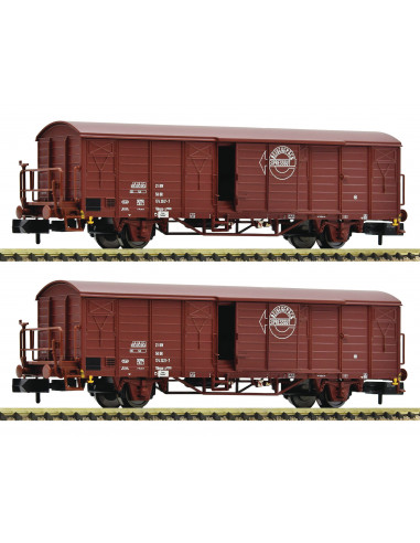 2 piece set covered goods wagons DR Ep IV N
