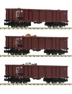 Set de 3 vagones de mercancías Eaos con gravilla DB Ep IV N