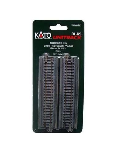 Tramo vía única en viaducto de 124 mm N