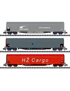 Set 3 Vagones de lonas corredizas ZSSK Cargo Ep VI N