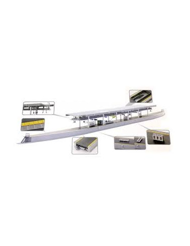 Estacion con anden urbano en curva N