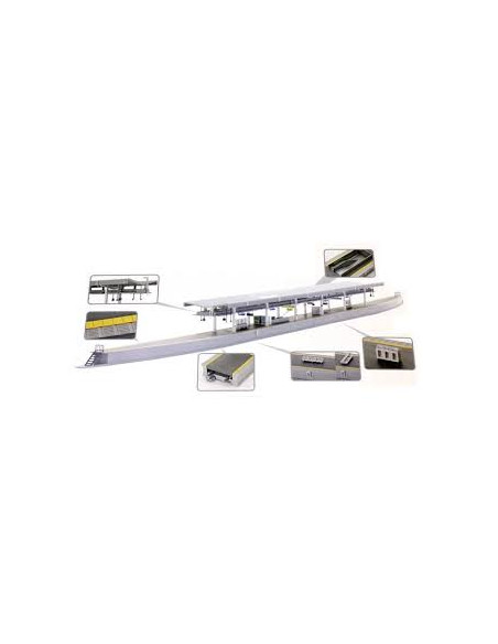 Estacion con anden urbano en curva N