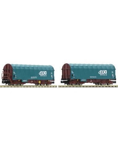 Set de dos vagones con lonas Shimms SNCB-Cargo N